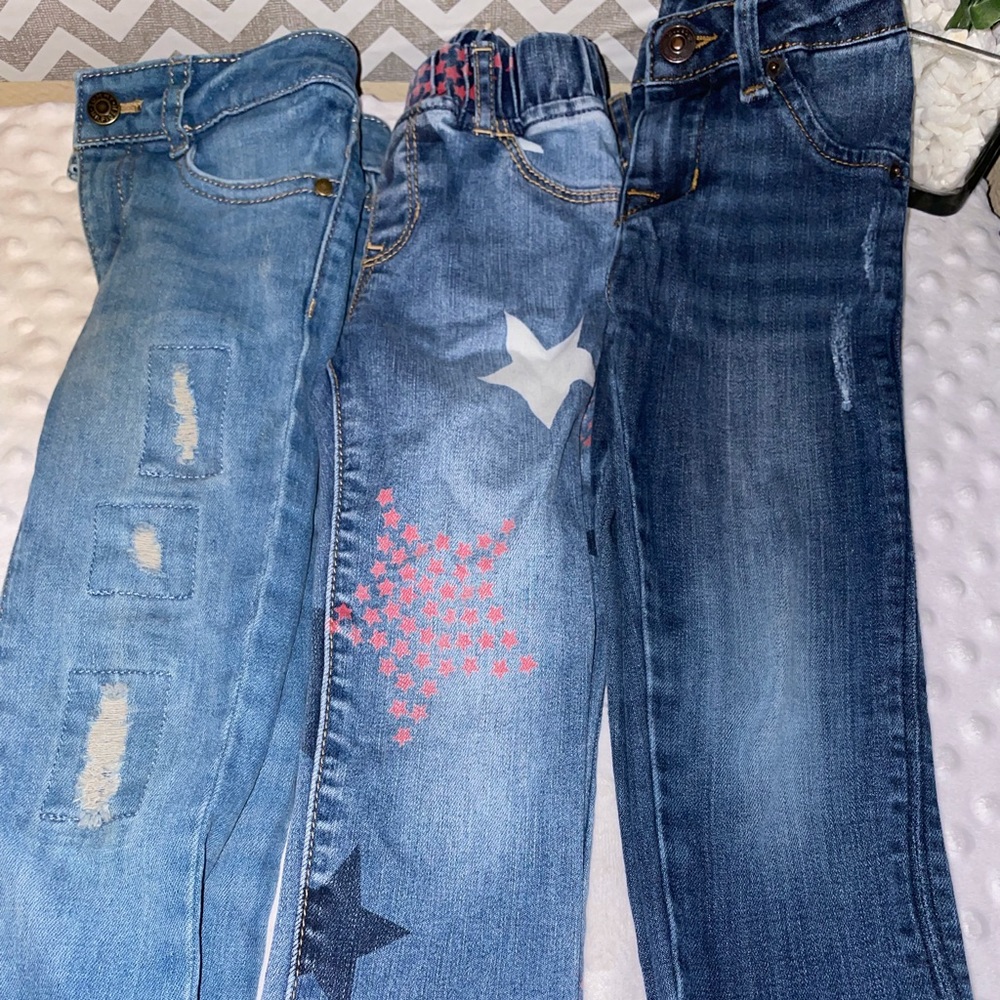 Three pair of jeans